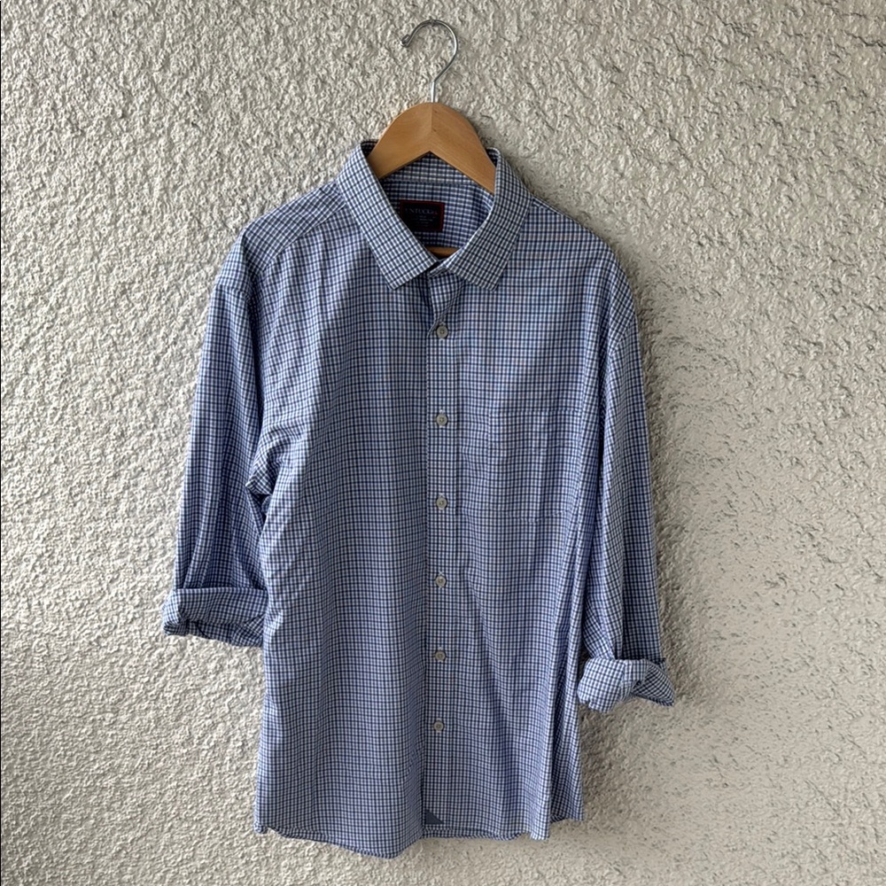 Slim Fit Men's Blue Checkered Shirt